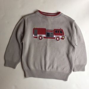 Gymboree boys firetruck sweater size 3